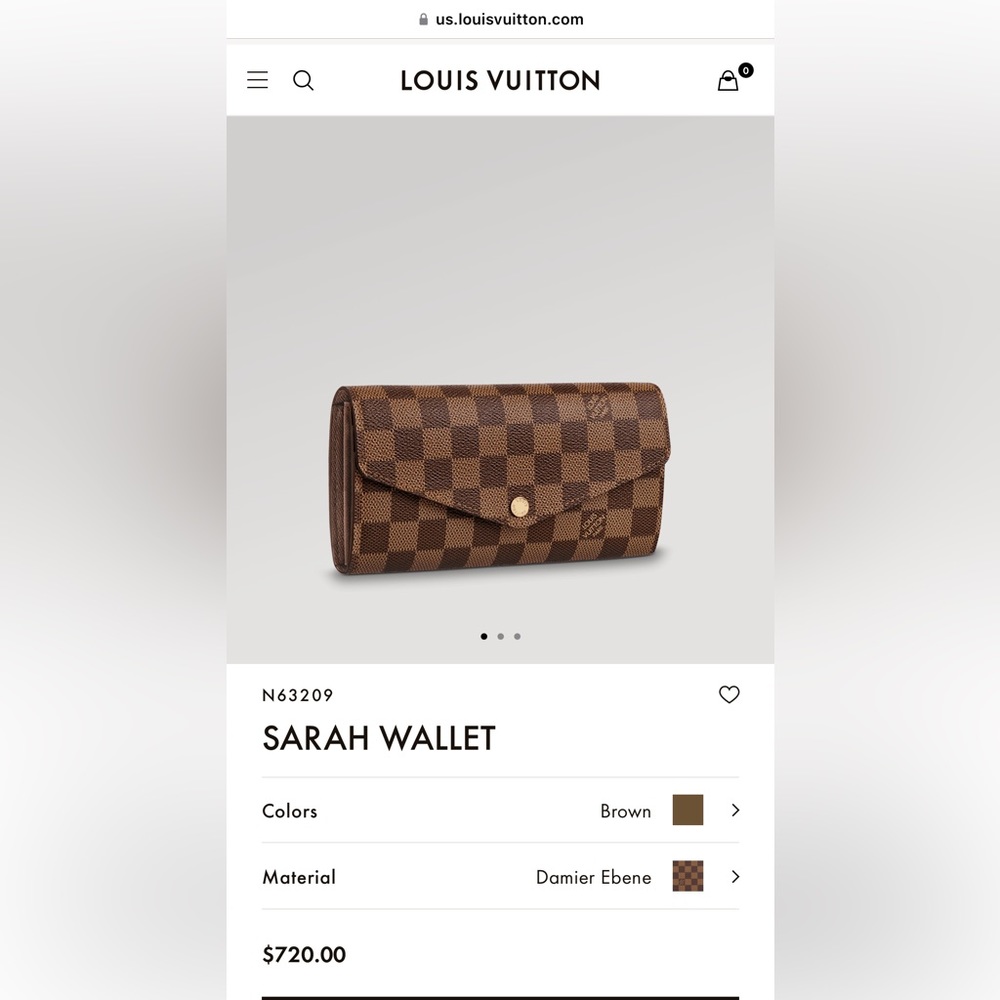 LOUIS VUITTON Damier long wallet